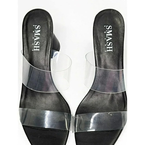 Smash Waze Women's Pointed Toe Slip On Block Heels Black Size 10 (MSRP $140) - Picture 6 of 11